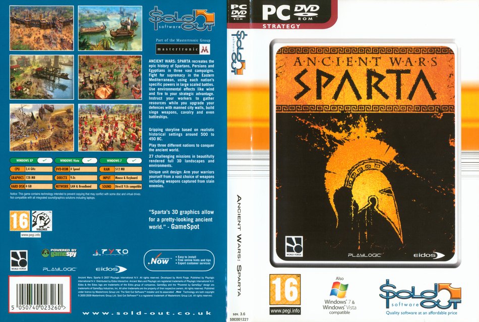 Ancient Wars: Sparta front cover